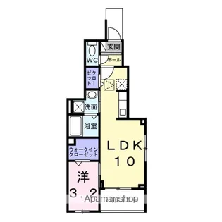 ワンズ ホーム ヴィレッジ Ⅱ【1階】の間取り