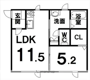 スピカ【1-C号室】の間取り