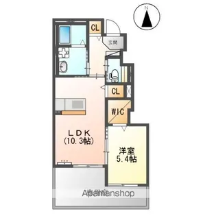 アジャートK【1階】の間取り