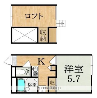 レオパレスサンオーク【2階】の間取り