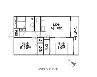 冨波グリーンマンション【303号室】の間取り