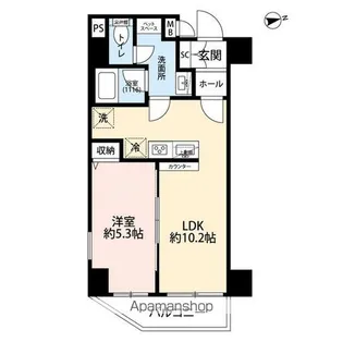 プレール・ドゥーク浅草Ⅳ【5階】の間取り