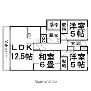 北成ビル【604号室】の間取り