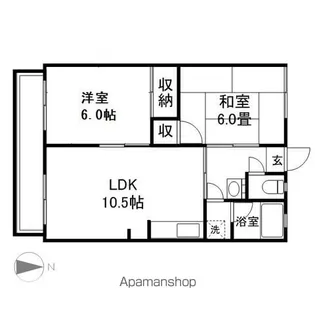 小根山団地【203号室】の間取り