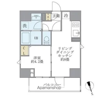 LA PERLA YOTSUYA【4階】の間取り