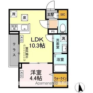 セレスティア東向島【1階】の間取り