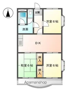 アメニティハイツYAMAMOTO【4階】の間取り