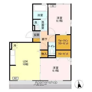 サンシャインみどりの【3階】の間取り