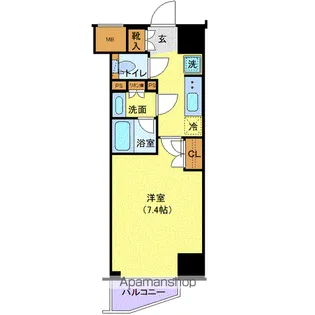 ジェノヴィア新宿早稲田グリーンヴェール【2階】の間取り