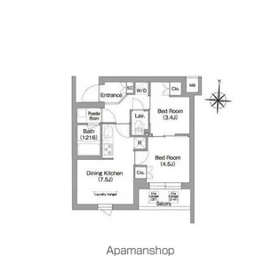 コンフォリア・リヴ南品川【1階】の間取り