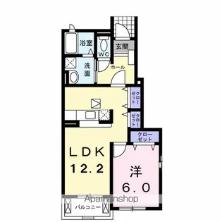 アルディエンテ【1階】の間取り