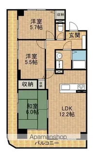 グランヴィ和合【5階】の間取り