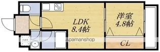 ライブガーデン江坂【5階】の間取り