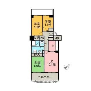 ロイヤルコート半田弐番館【211号室】の間取り