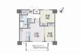 MODERN PALAZZO博多デュオグランデWEST【8階】の間取り