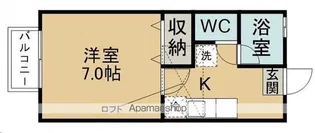パルメゾン【202号室】の間取り