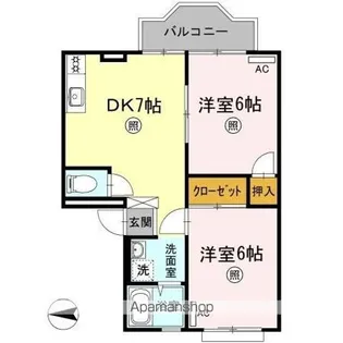 サンライフ下伊福【3階】の間取り