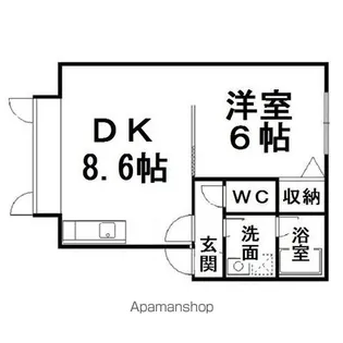 アイビス三輪第2五番館【203号室】の間取り