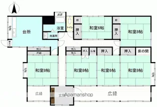 福島県いわき市四倉町下仁井田字須賀向【一戸建】の間取り