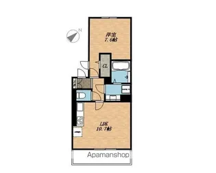 滋賀県東近江市五個荘竜田町【アパート】の間取り