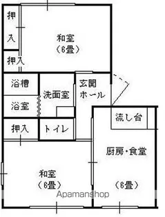 ラフォーレ常見3【102号室】の間取り