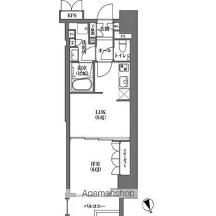 HAMACHO APARTMENTS【10階】の間取り