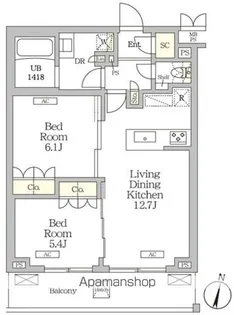 ミレーネ滝野川【3階】の間取り