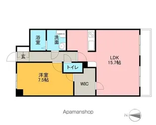 パークハイツ美咲【2階】の間取り