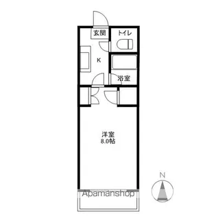 サニーハイツ轟B【2階】の間取り