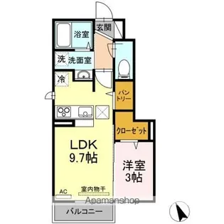 コリーヌ・ドゥ【1階】の間取り