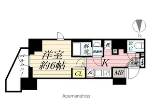 ルフレプレミアム横浜リーヴァ【8階】の間取り