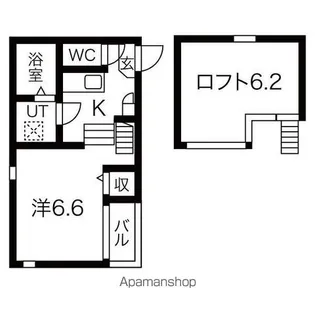 ハーモニーテラス中江【2階】の間取り