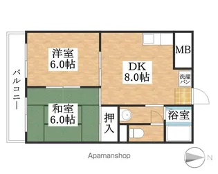 マンションメトロ【1C号室】の間取り