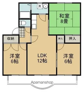 セゾンエスポワールA【1階】の間取り