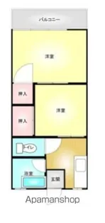 八田倉地アパート【203号室】の間取り