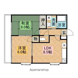 ユーティーコーポ白岡【205号室】の間取り