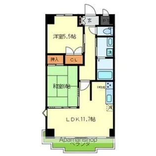 ラ・トゥール【403号室号室】の間取り