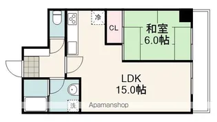 丸仲ビル【北505号室】の間取り
