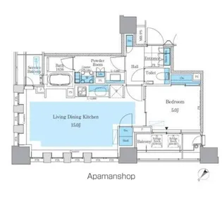 東京都中央区月島1丁目【マンション】の間取り
