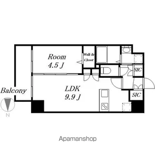 プレイズシード名古屋亀島【10階】の間取り