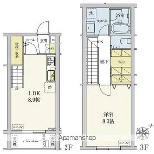 1LDKの間取り画像