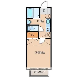 ガルテン山王伍番館【206号室】の間取り