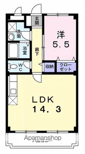 コーポ静【1階】の間取り