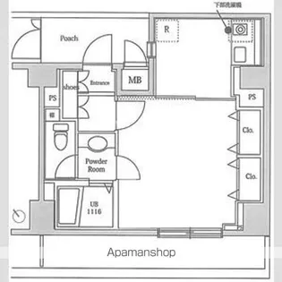 メゾンドヴィレ恵比寿【10階】の間取り