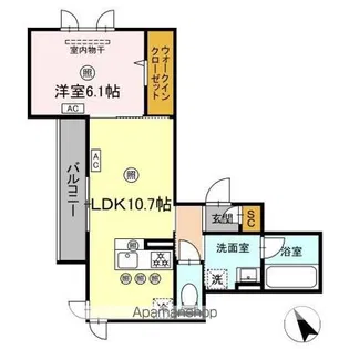ラ・ヴェリテ老松【3階】の間取り