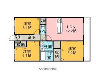 ブレインマンション深谷【203号室】の間取り