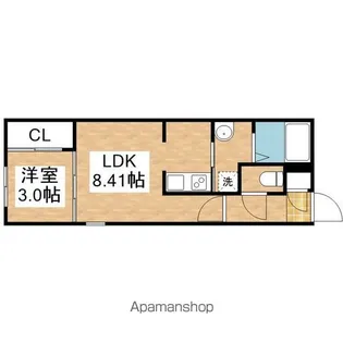 QUADOR吹上VERT【3階】の間取り