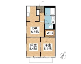 ちあふる館A【201号室】の間取り