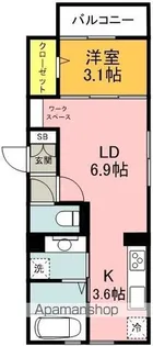 ルポ樹【101号室】の間取り