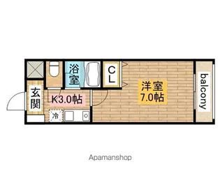 ベルデ堺東【402号室】の間取り